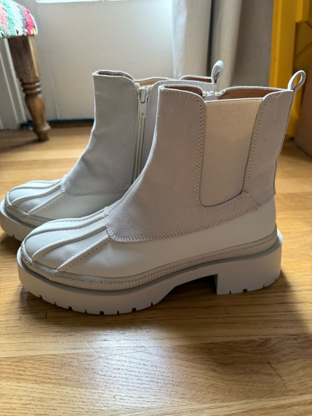 Wild Fable Off-White Chelsea Duck Boots - Women